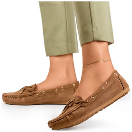Mocassins décontractés pour femmes, daim, mocassins confortables pour femmes beige 3