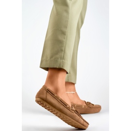 Mocassins décontractés pour femmes, daim, mocassins confortables pour femmes beige 2