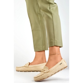 Mocassins femme en daim beige, mocassins confortables 4