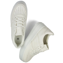 Chaussures de sport pour femme blanches à semelle épaisse 1