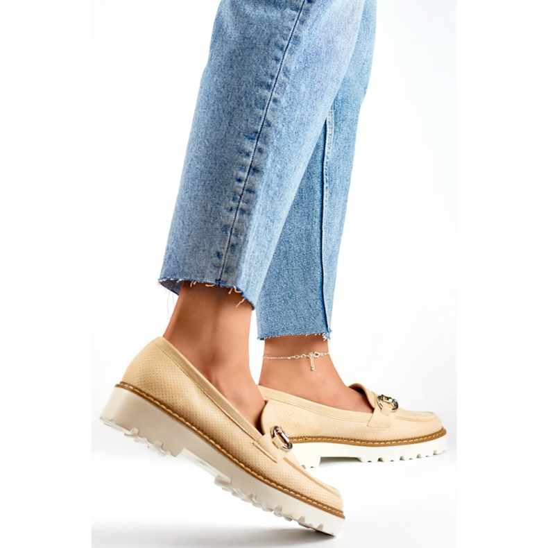 Chaussures plateforme femme beiges 1 Chaussures plateforme femme beiges 1