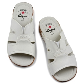 Tongs de santé blanches confortables pour femmes 1