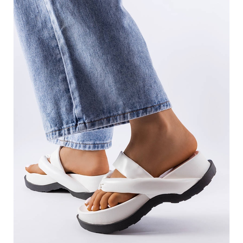 PA1 Sandales à plateforme blanches de Lachapelle 2