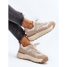 Chaussures De Sport Femme Baskets Beige Phyrena 1