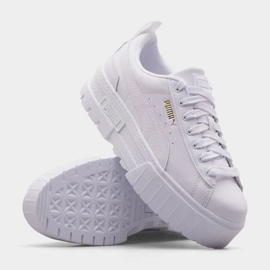 Chaussures Puma Mayze Lth Jr 384527-01 blanc 1