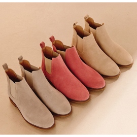 Marco Shoes Bottines Chelsea en daim avec caoutchouc 2210B-813-1 beige 2