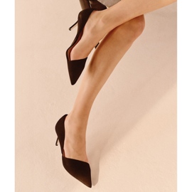 Marco Shoes Escarpins subtils en daim naturel le noir 3