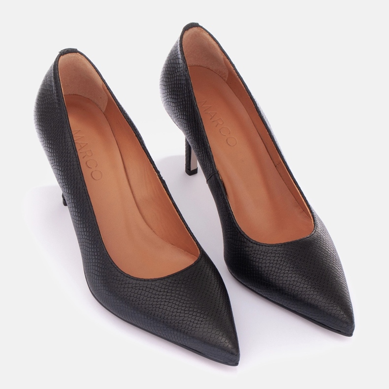 Marco Shoes Onze talons hauts le noir 1