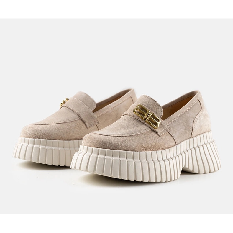 Escarpins en daim beige Karino 1