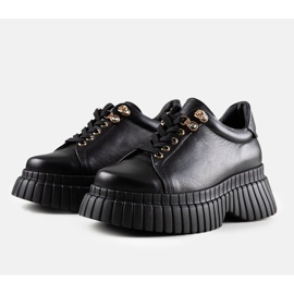 Baskets Karino en cuir noir 1