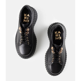 Baskets Karino en cuir noir le noir 3