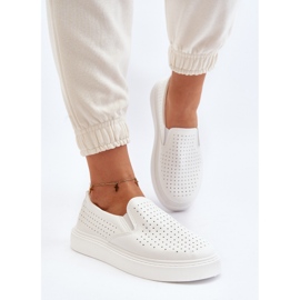 Baskets Slip-on Ajourées Femme Blanc Echossia blanche 5