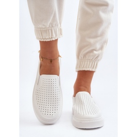 Baskets Slip-on Ajourées Femme Blanc Echossia blanche 8