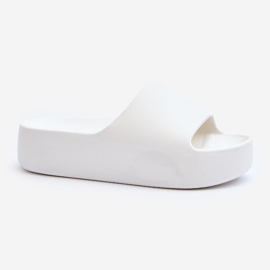 Tongs à semelles épaisses pour femmes Oreithano blanc 1