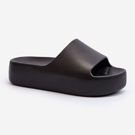 Tongs à semelles épaisses pour femmes noires Oreithano le noir 1