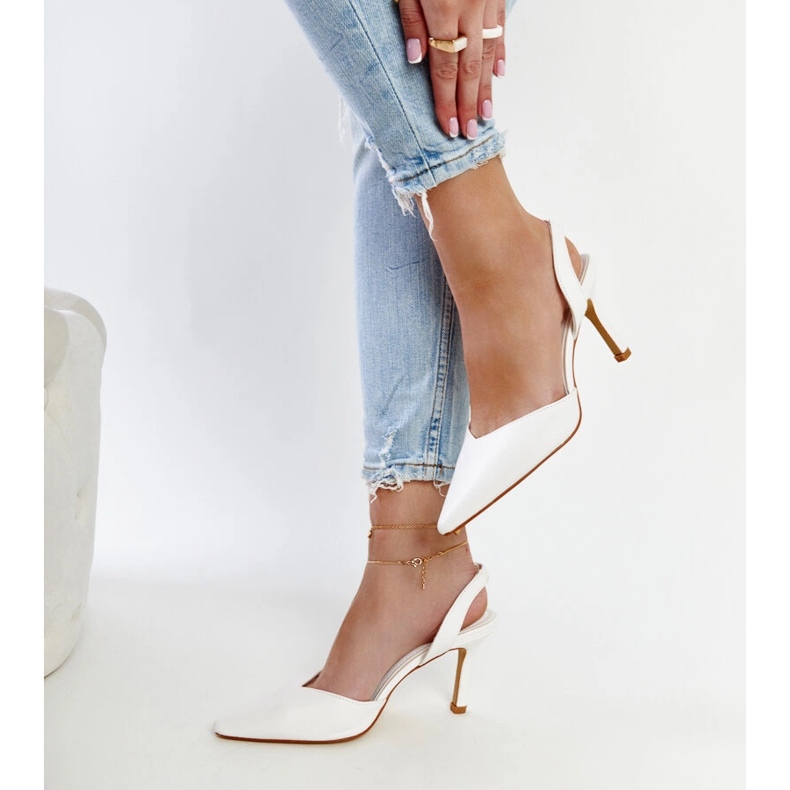 Talon ouvert blanc Talons hauts Fontanile blanche 1