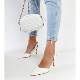 Talon ouvert blanc Talons hauts Fontanile blanche 2