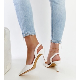Talon ouvert blanc Talons hauts Fontanile blanche 3
