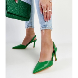 Talon ouvert vert Talons hauts Fontanile 2