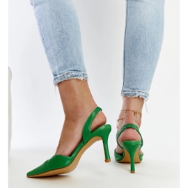 Talon ouvert vert Talons hauts Fontanile 3