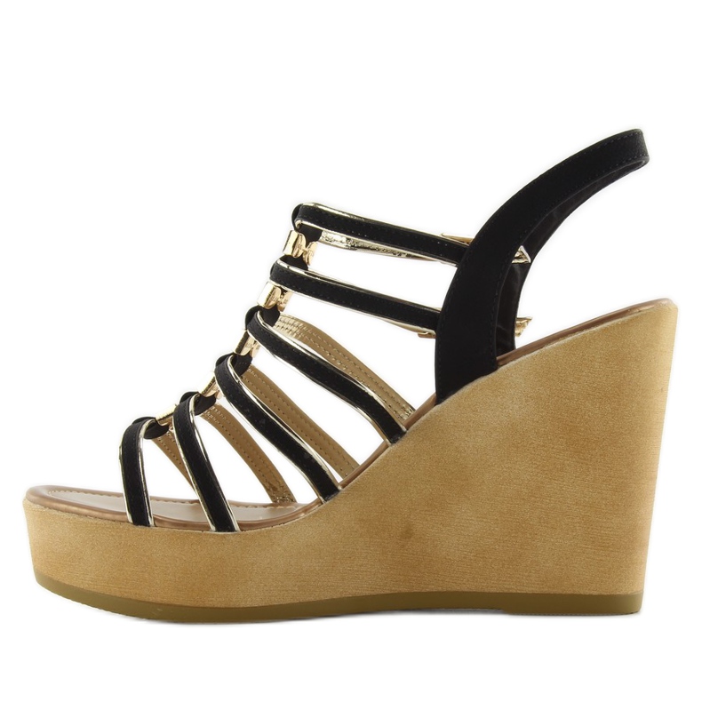 Sandales sur le coin GM-5032 noir le noir 1