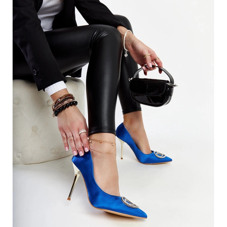 Talons Elife bleus avec zircons cubiques 1