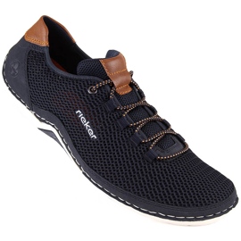Chaussures à enfiler ajourées d'été confortables pour hommes, bleu marine Rieker 07555-14 1
