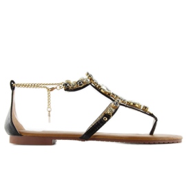 Sandales avec chaîne de cheville JH37 Noir le noir 1 Sandales avec chaîne de cheville JH37 Noir le noir 1