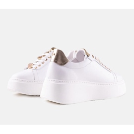 Baskets Karino en cuir blanc blanche 2
