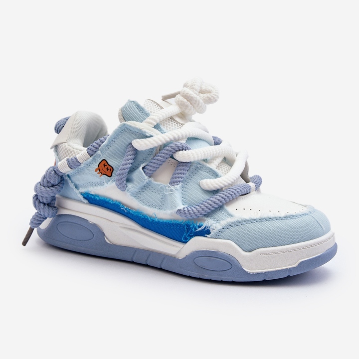 Baskets à laçage épais pour femme, bleu Miatora 1