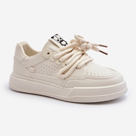 Baskets En Cuir Eco Femme Beige Avanalis 2 Baskets En Cuir Eco Femme Beige Avanalis 2