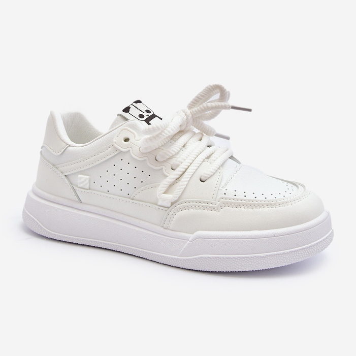 Baskets En Cuir Écologique Pour Femme Blanc Avanalis 1