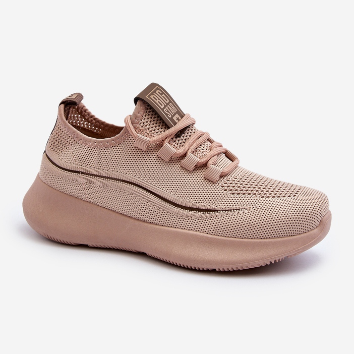 Chaussures de sport pour femmes Big Star NN274664 Nude rose 2