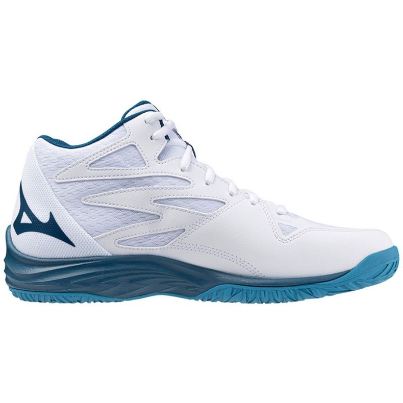 Chaussures de volley-ball Mizuno Thunder Blade Z Mid M V1GA237521 blanche 1 Chaussures de volley-ball Mizuno Thunder Blade Z Mid M V1GA237521 blanche 1