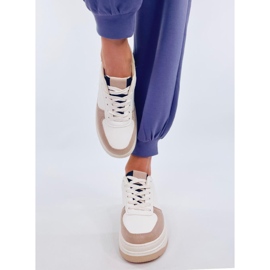 Baskets femme Everss Kaki blanche 2
