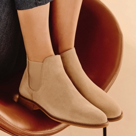 Marco Shoes Bottines Chelsea en daim avec caoutchouc 2210B-813-1 beige 4
