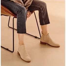 Marco Shoes Bottines Chelsea en daim avec caoutchouc 2210B-813-1 beige 5