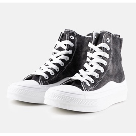 Baskets à plateforme Frederick noires 1