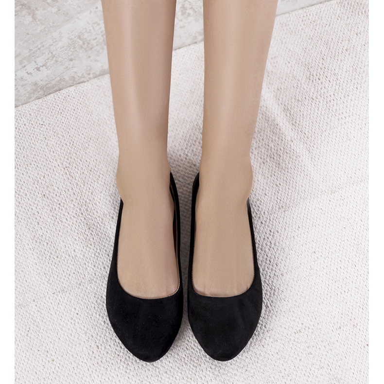 Ballerines Julie noires brillantes pour femme 1