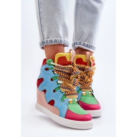Baskets Compensées Femme Multicolore Leoppa 7