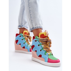 Baskets Compensées Femme Multicolore Leoppa 5