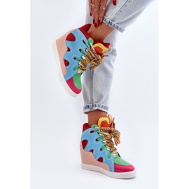 Baskets Compensées Femme Multicolore Leoppa 6