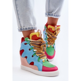 Baskets Compensées Femme Multicolore Leoppa 8