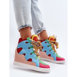 Baskets Compensées Femme Multicolore Leoppa 1