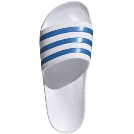 Tongs Adidas Adilette Aqua Slides HP6295 blanche 1 Tongs Adidas Adilette Aqua Slides HP6295 blanche 1