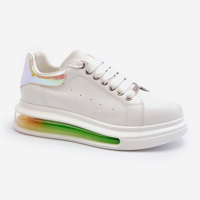 Baskets en cuir pour femmes GOE NN2N4029 Blanc 2