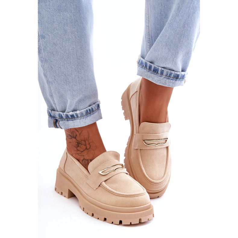 Seastar Mocassins à enfiler en daim pour femmes Beige Pure Love 3