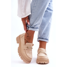 Seastar Mocassins à enfiler en daim pour femmes Beige Pure Love 2