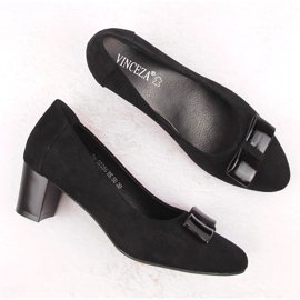 Chaussures à talons femme en daim ajouré, noir Vinceza 58255 le noir 6