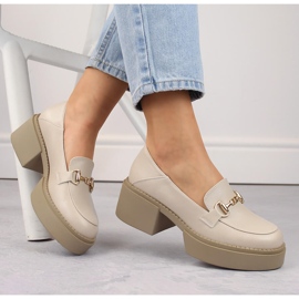 Chaussures pour femmes, mocassins pour femmes à talon haut et plateforme, beige McKeylor 1 Chaussures pour femmes, mocassins pour femmes à talon haut et plateforme, beige McKeylor 1